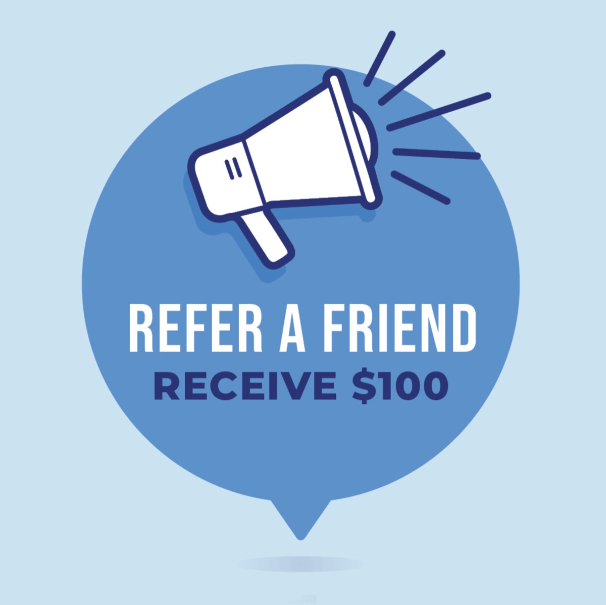 Refer a friend promotion advertisement