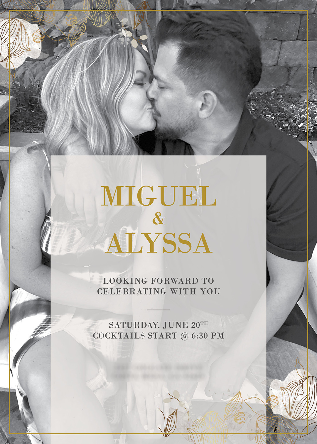 Miguel and Alyssa wedding invitation design
