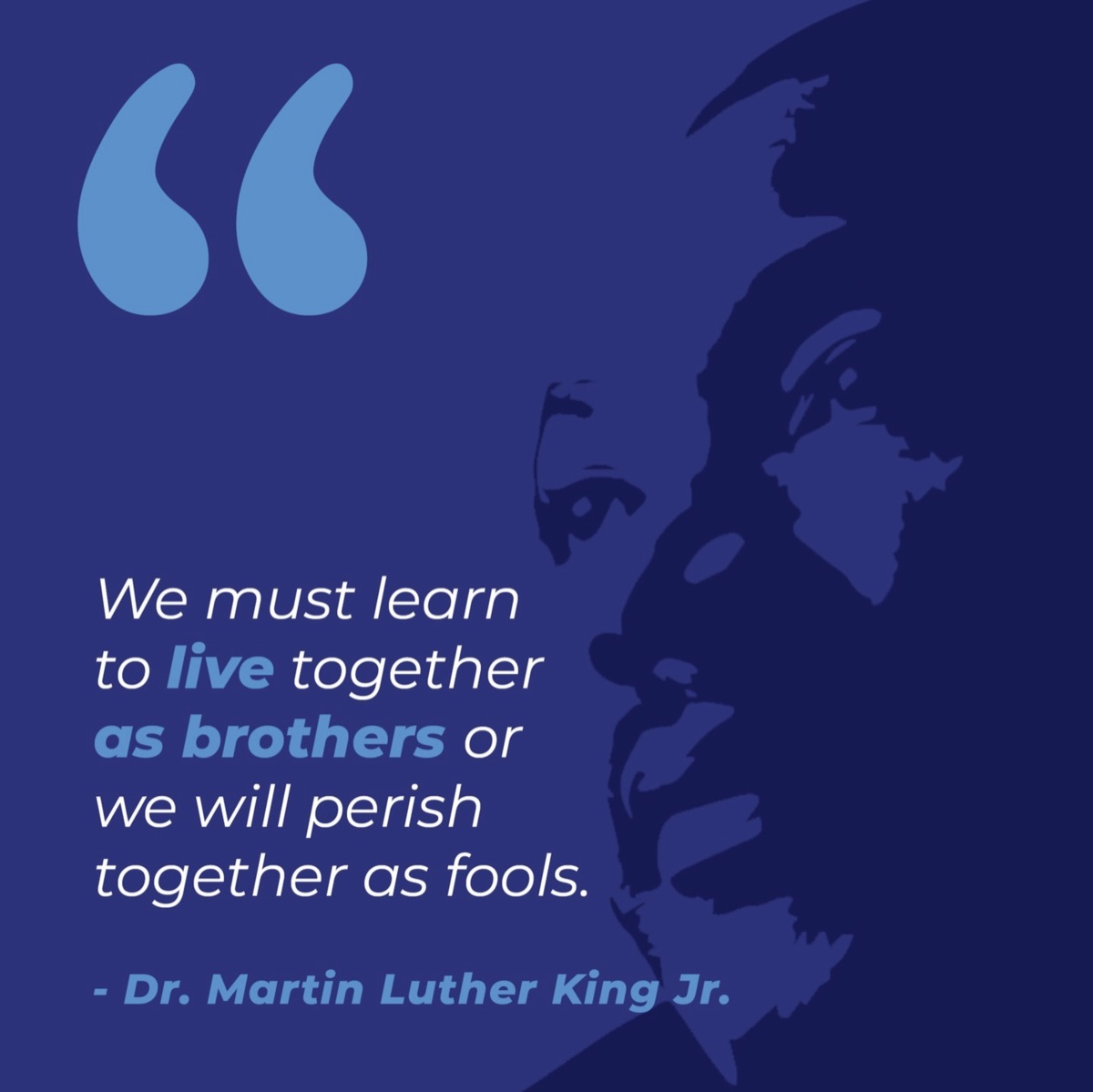 MLK quote social post