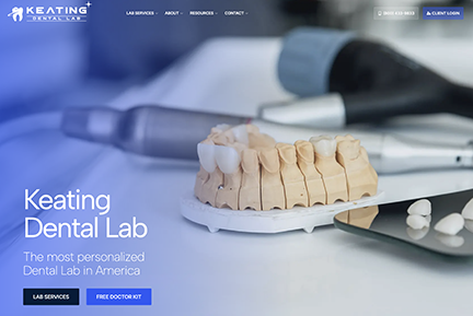 Keating Dental Lab website